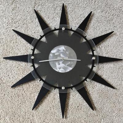 Sunburst Metal Clock