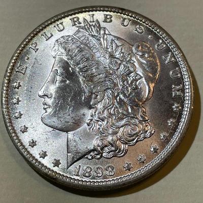 1898-O BU CONDITION MORGAN SILVER DOLLAR AS PICTURED.