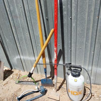 CHEMICAL SPRAYER-HOE-SPRINKLER AND OTHER YARD TOOLS