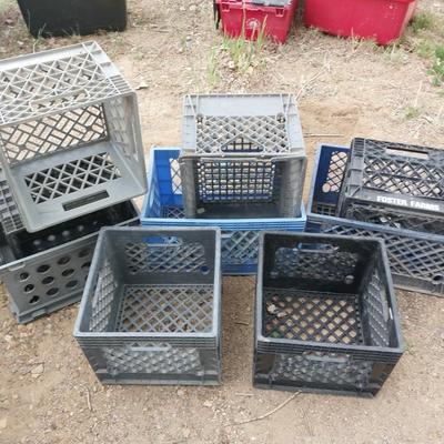 PLASTIC CRATES (8)