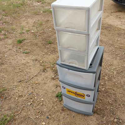 THREE DRAWER STORAGE AND THREE SINGLE DRAWER STORAGE