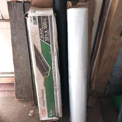 TWO PLASTIC SHEETING ROLLS