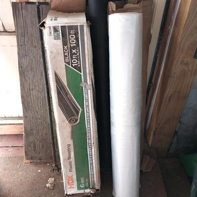 TWO PLASTIC SHEETING ROLLS