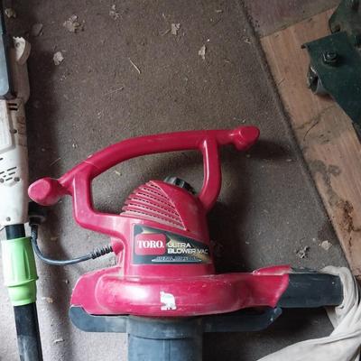 TORO LEAF BLOWER WITH BAG AND ELECTRIC POLE SAW