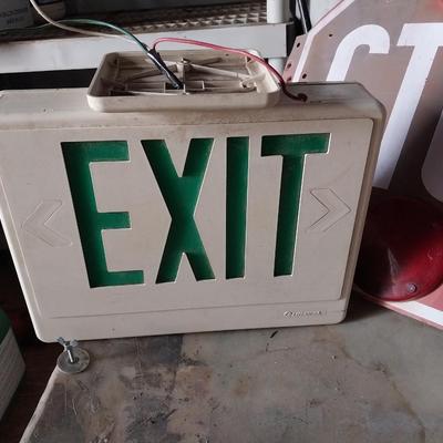 STOP AND EXIT SIGNS