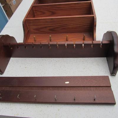 Wood Wall Shelf, Wood Spoon Rack, Wook Key Rack