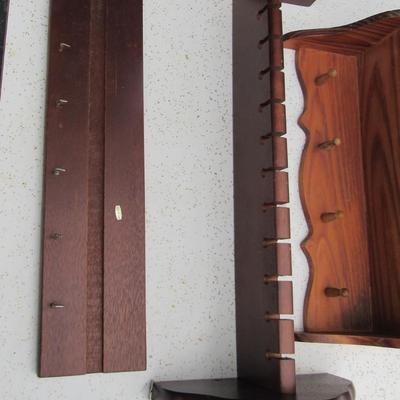 Wood Wall Shelf, Wood Spoon Rack, Wook Key Rack