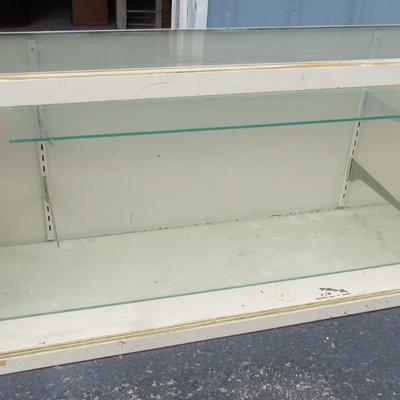 Old Display Showcase, 2 Glass Shelves (Read Description)