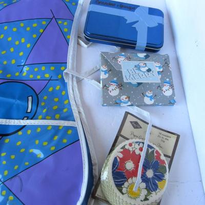 Party Apron, Coasters, Plastic and Paper Cups