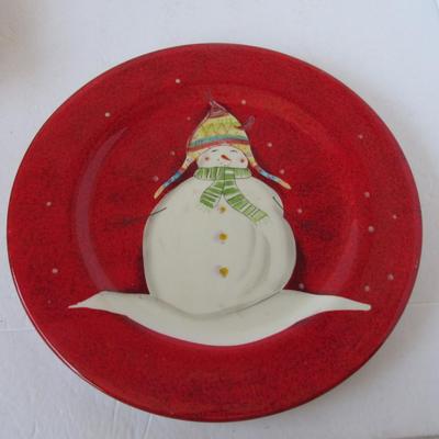 Cute Snowman Dinner Plate