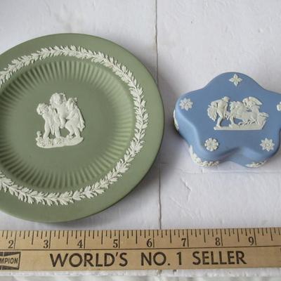 Two Nice Wedgwood Items: Small Plate, Trinket Box