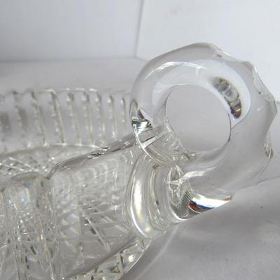 Nice Glassware Lot: Cut Glass Dish, Art Glass Vase, Boyd Glass Clown
