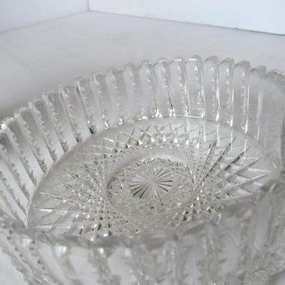 Nice Glassware Lot: Cut Glass Dish, Art Glass Vase, Boyd Glass Clown