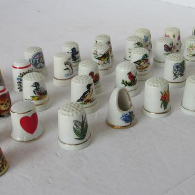 Large Lot of China/Porcelain Thimbles