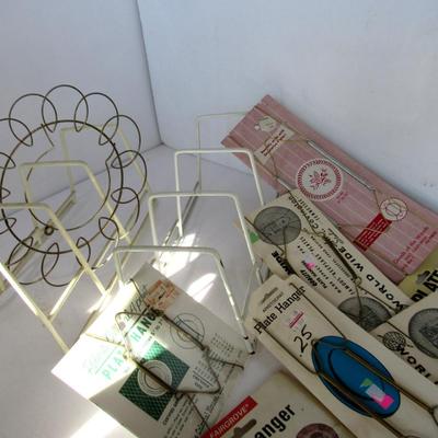Lot of Bowl Racks, Plate Holders