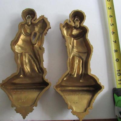 Vintage 1969 Soroco Wall Plaques and Cherub Figurine