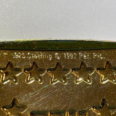 Lot #7 Star Trek Sterling Silver .925 (Dated 1992) Insignia 2-3/4" x 1-1/2" as Pictured.