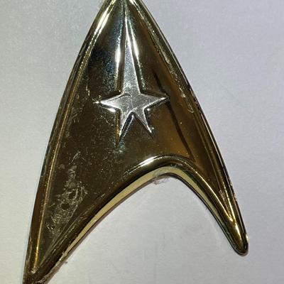 Lot #8 Star Trek Sterling Silver .925 (Dated 1992) Insignia 2-7/8" x 1-3/4" as Pictured.