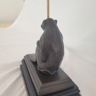 Carved Monkey Table Lamp (G-CE)