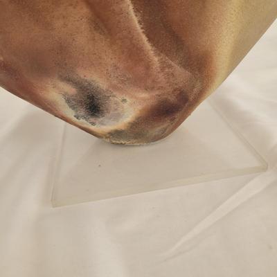Large Heart Shaped Ceramic Sculpture Signed by Artist (G-CE)