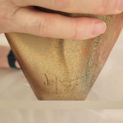 Large Heart Shaped Ceramic Sculpture Signed by Artist (G-CE)