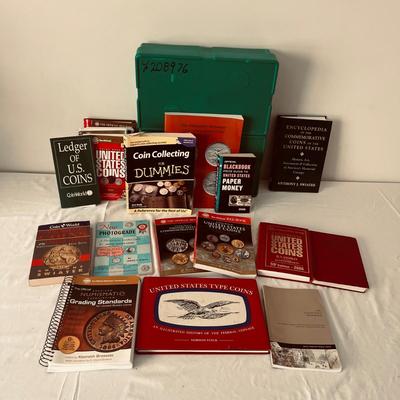 Coin Collecting Books & Two American Eagle Boxes (O-MG)