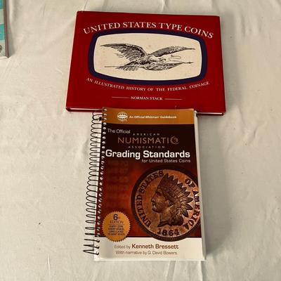 Coin Collecting Books & Two American Eagle Boxes (O-MG)