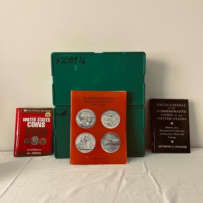 Coin Collecting Books & Two American Eagle Boxes (O-MG)