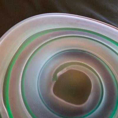 T Rush Frosted Glass Art Bowl (K-JS)