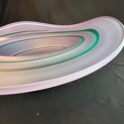 T Rush Frosted Glass Art Bowl (K-JS)