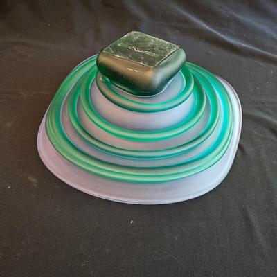 T Rush Frosted Glass Art Bowl (K-JS)