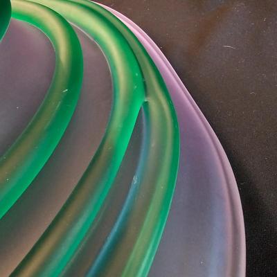 T Rush Frosted Glass Art Bowl (K-JS)