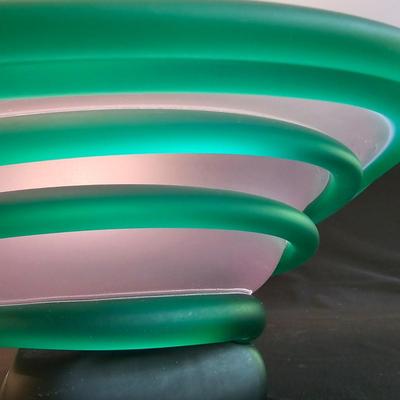 T Rush Frosted Glass Art Bowl (K-JS)