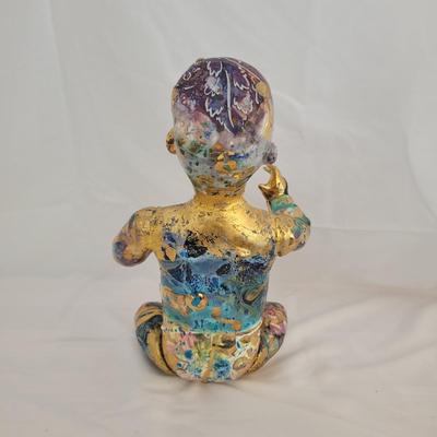 Mixed Media Baby Doll Sculpture (G-CE)