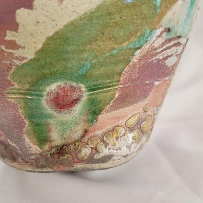 Trio of Artist Signed Ceramic Triangular Vases (G-CE)