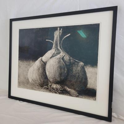 Framed Garlic Print by Leonard Ragouzeos (G-CE)