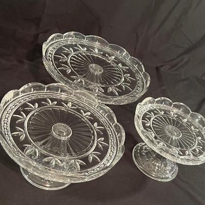 Four Waterford Crystal Cake Stands New In Box (LR-RG)