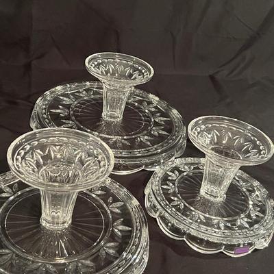 Four Waterford Crystal Cake Stands New In Box (LR-RG)
