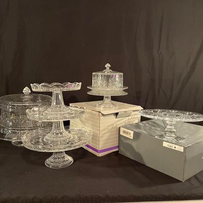 Four Waterford Crystal Cake Stands New In Box (LR-RG)