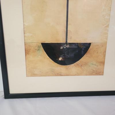 “Edger” and “Spade” Signed Encaustic Paintings by Dorothy Macina (G-CE)