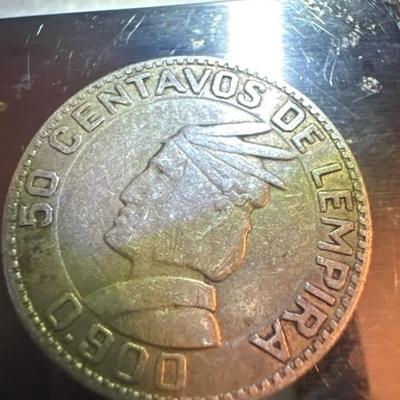 Honduras Silver 1 Lempira 1935 Lustrous 0.900 silver 6.2 G