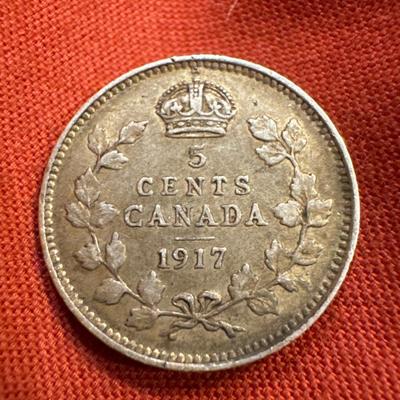 1917 CANADA 5 cents