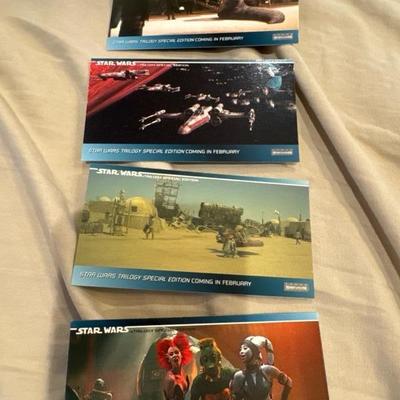 1996 Topps Star Wars Trilogy Special Edition lot of 4 promo cards rare