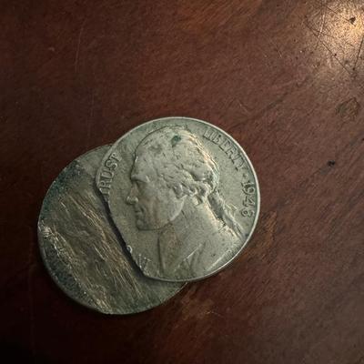 1948 Jefferson Nickel Cud Cut rare