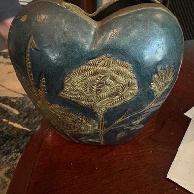 Vintage Heart Shaped vase
