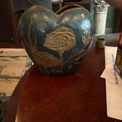Vintage Heart Shaped vase