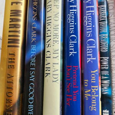 Fiction Hardback Book Lot, including Higgins -Clark