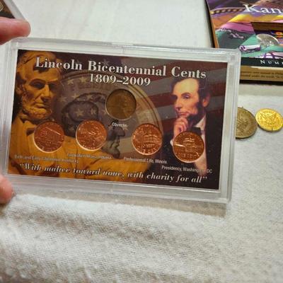 Uncirculated coins and Tokens, Lincoln bicentennial, Westward Journey, Kansas Quarter. reader's digest
