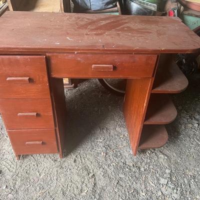 Vintage Wood Desk ~ needs repair