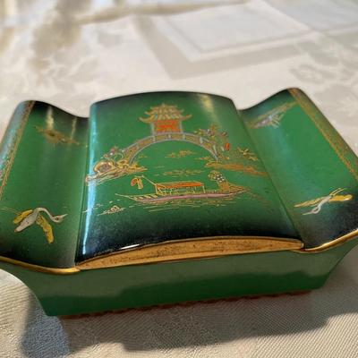 Vintage Carlton Ware "Vert Royale" Cigarette Box